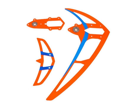 04628 FIN SET NEON RED, LOGO 550/600 SX